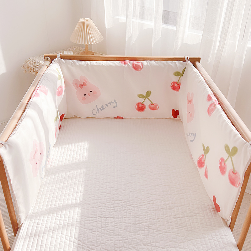 Baby Nursery Sets - กันชนรอบเปลเด็กทารกชุดกันชนสําหรับทารก COT Cradle การ์ตูนเด็กผู้หญิง COT ผ้าปูที่นอนยาวกันชน
