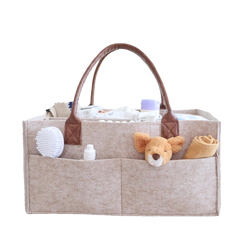 Baby Nursery Package - ตะกร้าเก็บของเด็กอ่อนแบบมีหูหิ้ว กระเป๋าใส่ผ้าอ้อมเด็ก พร้อมช่องเก็บของขนาดใหญ่