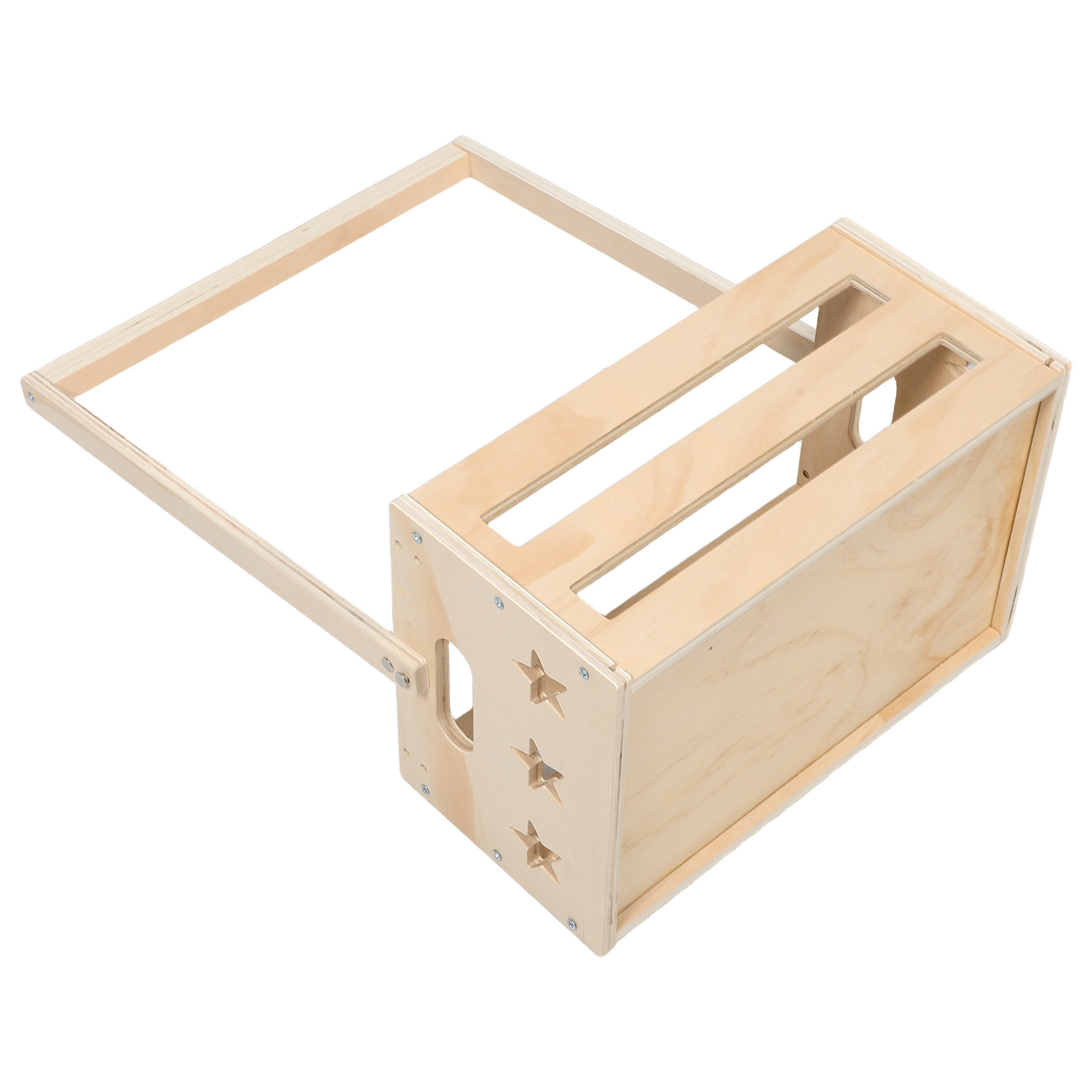 Baby Nursery Storage - ลังไม้เก็บของสำหรับงานเลี้ยงต้อนรับทารกสไตล์วินเทจ ตู้เก็บของสำหรับห้องเด็กอ่อนแบบเรียบง่าย ราวแขวนเสื้อผ้าเด็กแรกเกิดขนาดใหญ่ กล่องเก็บของสำหรับทารกที่มีลวดลายไม้