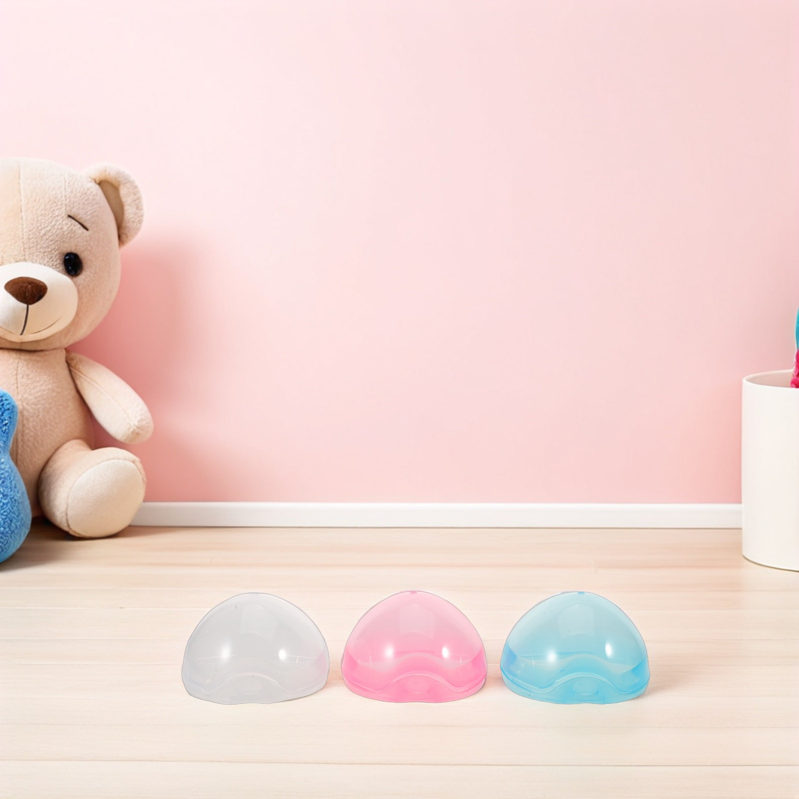 Baby Nursery Storage - กล่องเก็บจุกนมหลอก 12 ชิ้น แบบพกพา โปร่งใส ป้องกันฝุ่น