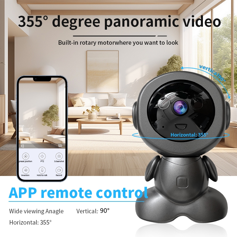 กล้องวงจรปิดไร้สาย 8MP แบบหมุน - Baby Nursery Camera บทวิจารณ์และราคา