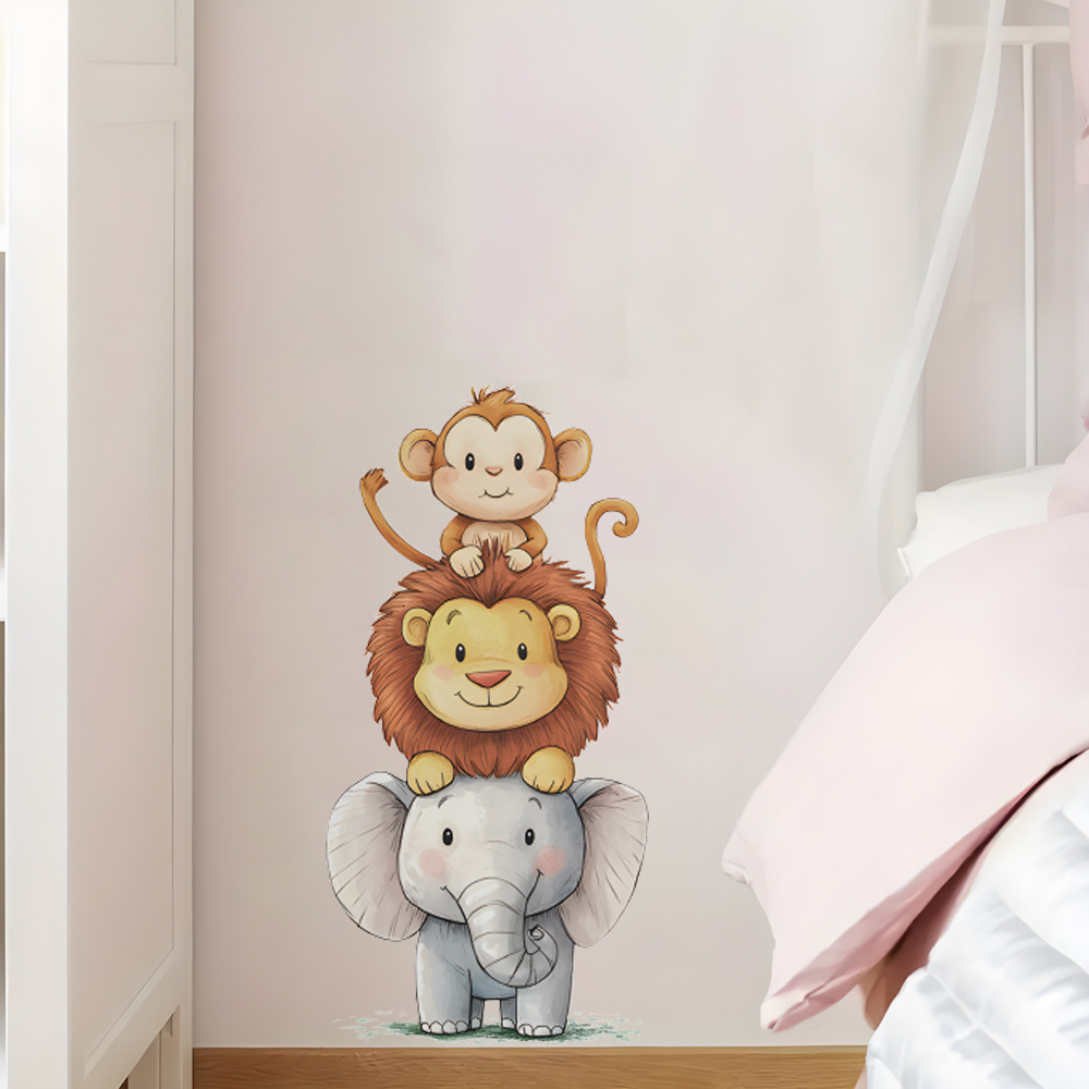 สติ๊กเกอร์ติดผนังรูปสัตว์ป่าแส - Baby Nursery Vinyl Wall Stickers บทวิจารณ์และราคา
