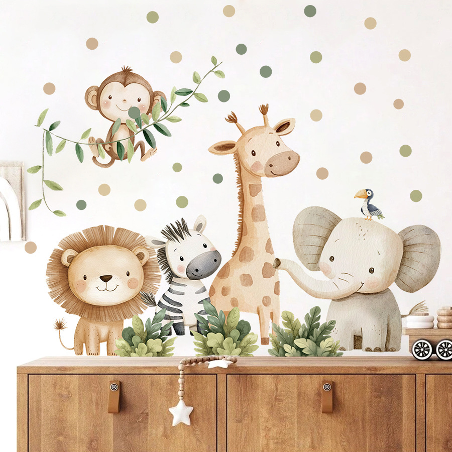 Boho สัตว์ป่าสติ๊กเกอร์ติดผนัง - Baby Nursery Vinyl บทวิจารณ์และราคา