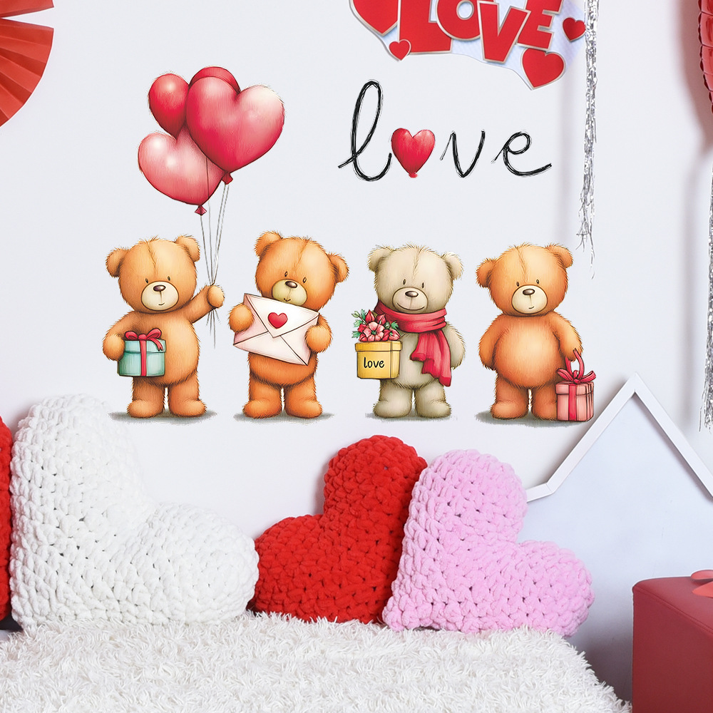 สติ๊กเกอร์ติดผนังลายหมีการ์ตูน - Baby Nursery Vinyl Wall Stickers บทวิจารณ์และราคา
