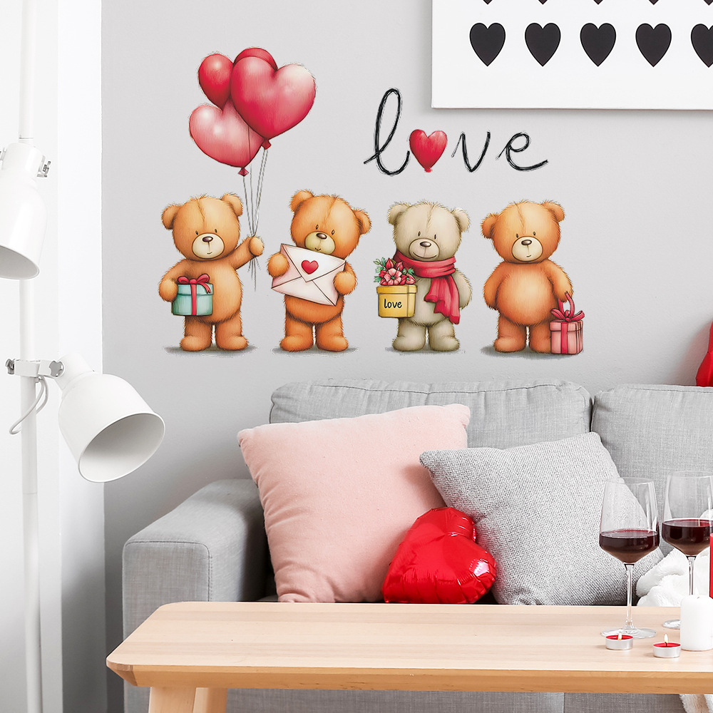 สติ๊กเกอร์ติดผนังลายหมีการ์ตูน - Baby Nursery Vinyl Wall Stickers บทวิจารณ์และราคา
