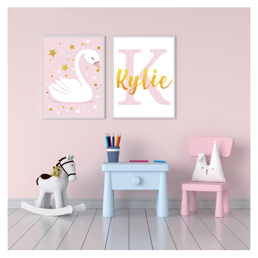 ภาพพิมพ์ติดผนัง โปสเตอร์ชื่อสั - Baby Nursery Name Wall Art บทวิจารณ์และราคา