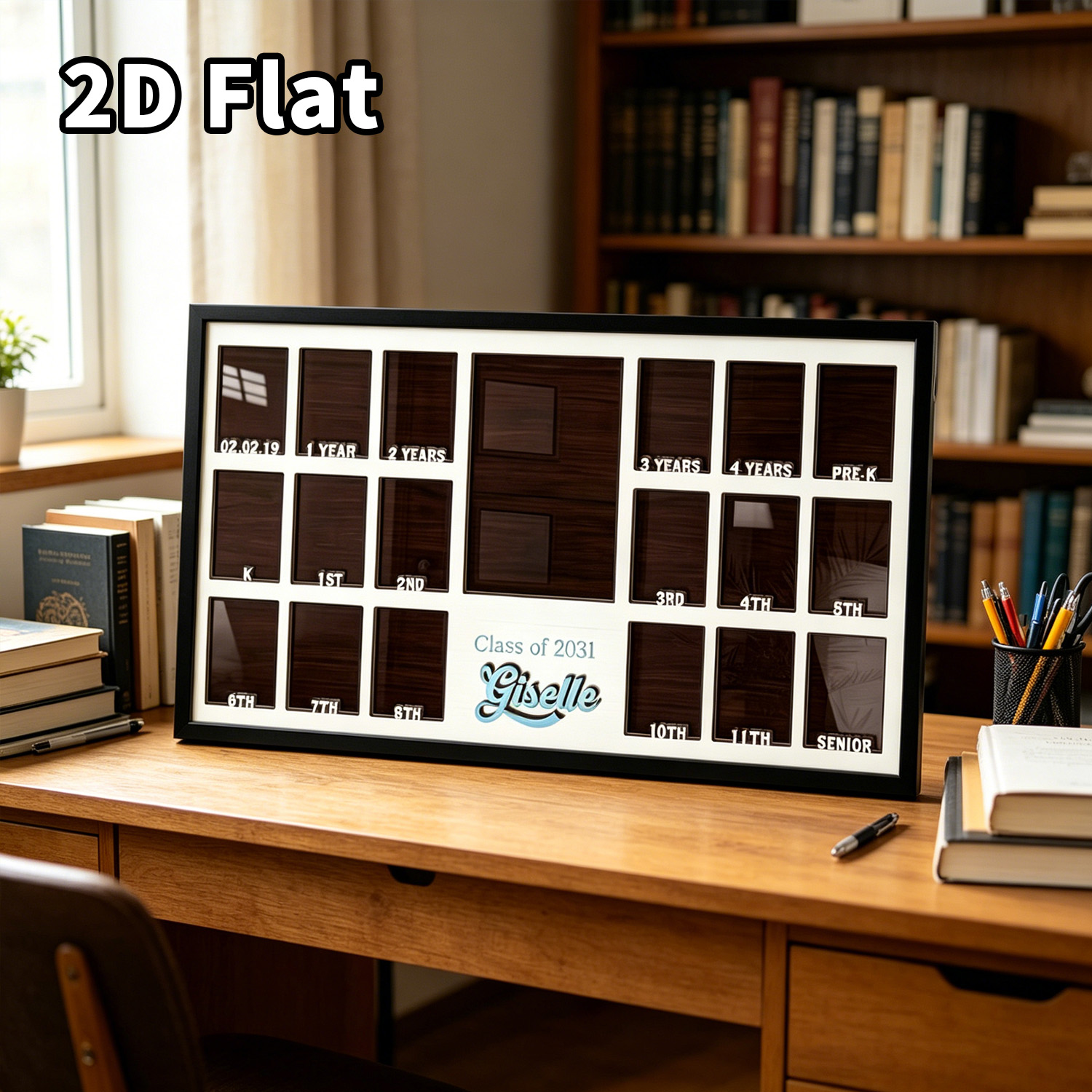 กรอบรูปไม้แบบกำหนดเอง 1 ชิ้น ป - Baby Nursery Office บทวิจารณ์และราคา