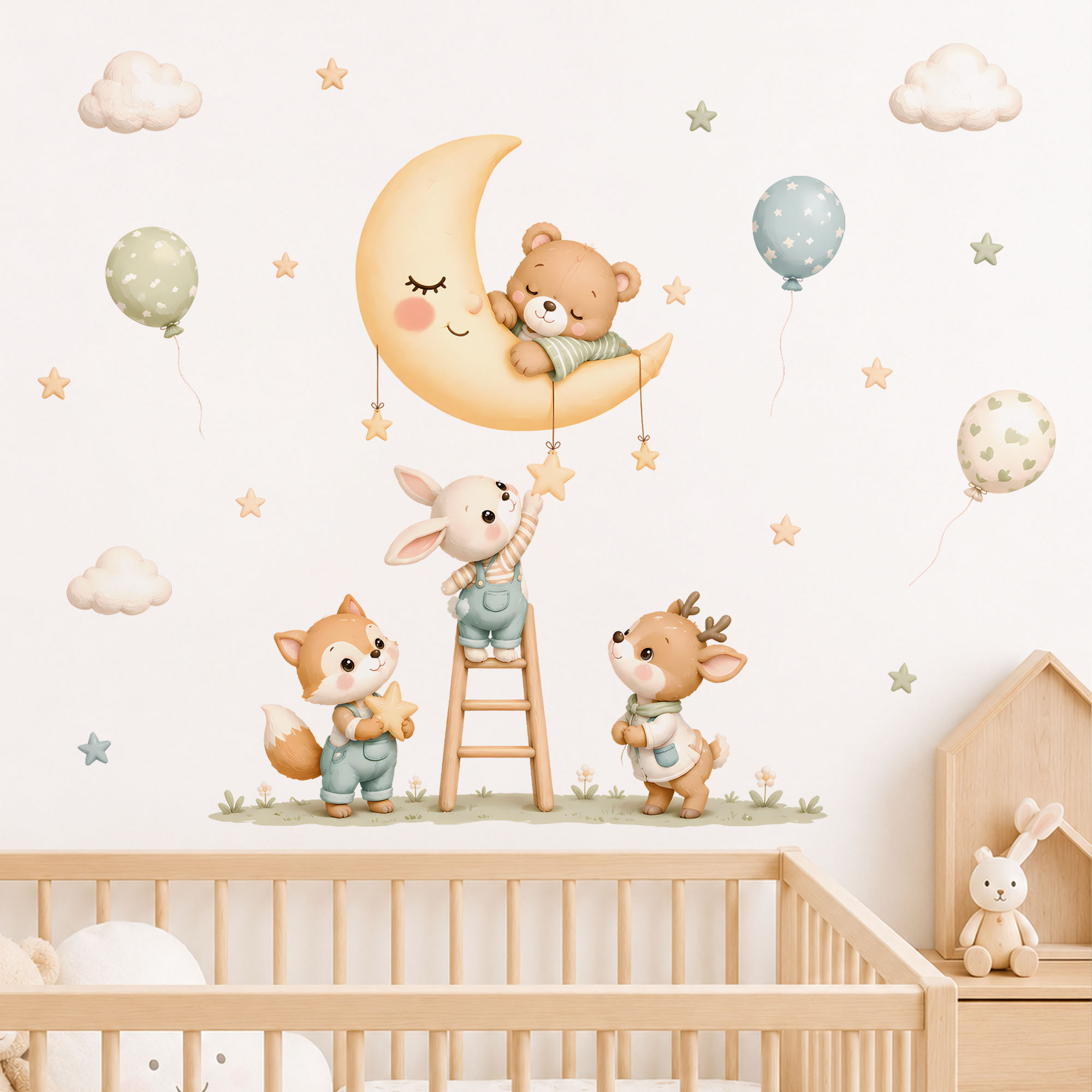 สติ๊กเกอร์ติดผนังรูปสัตว์ป่า,  - Baby Nursery Vinyl บทวิจารณ์และราคา
