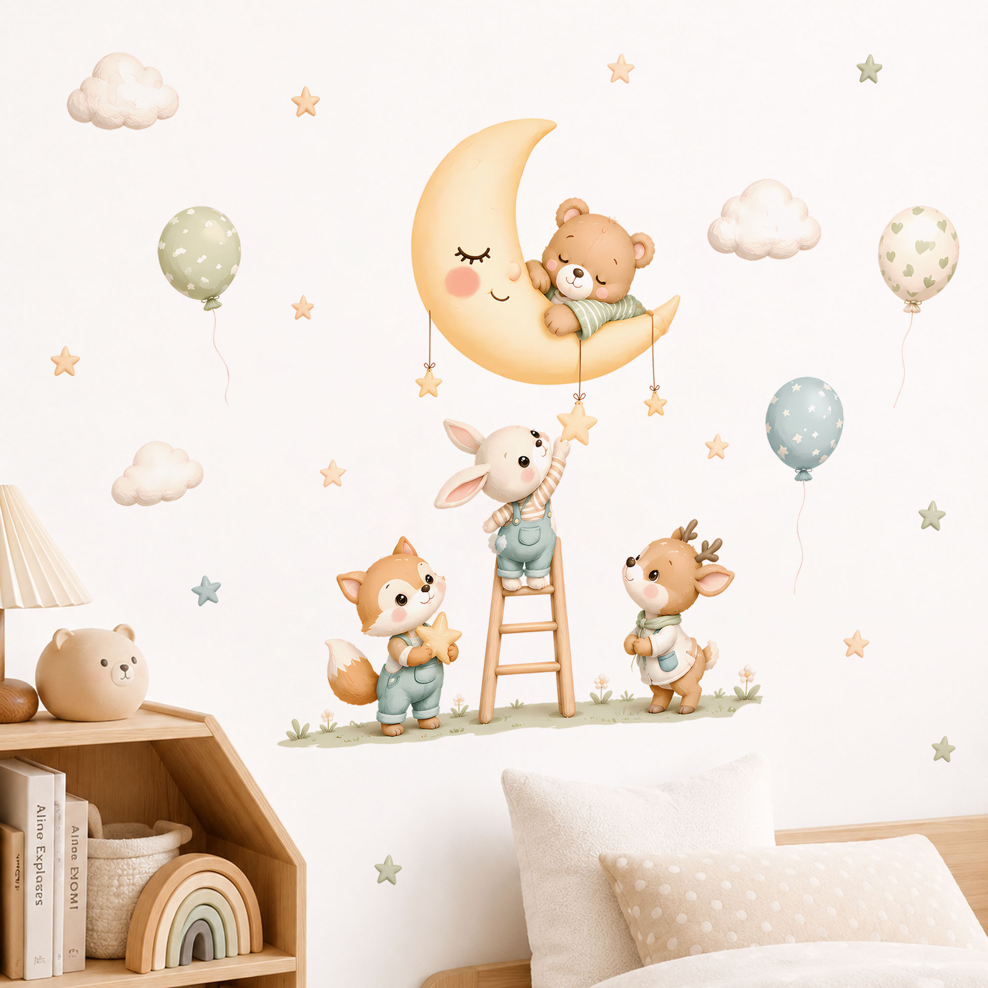 สติ๊กเกอร์ติดผนังรูปสัตว์ป่า,  - Baby Nursery Vinyl บทวิจารณ์และราคา