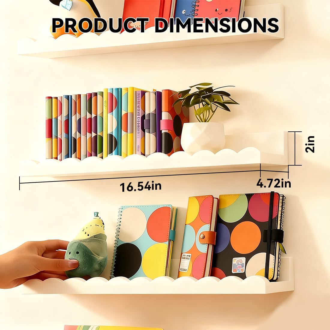 ชุดชั้นวางหนังสือสำหรับเด็กแบบ - Baby Nursery Floating Shelves บทวิจารณ์และราคา