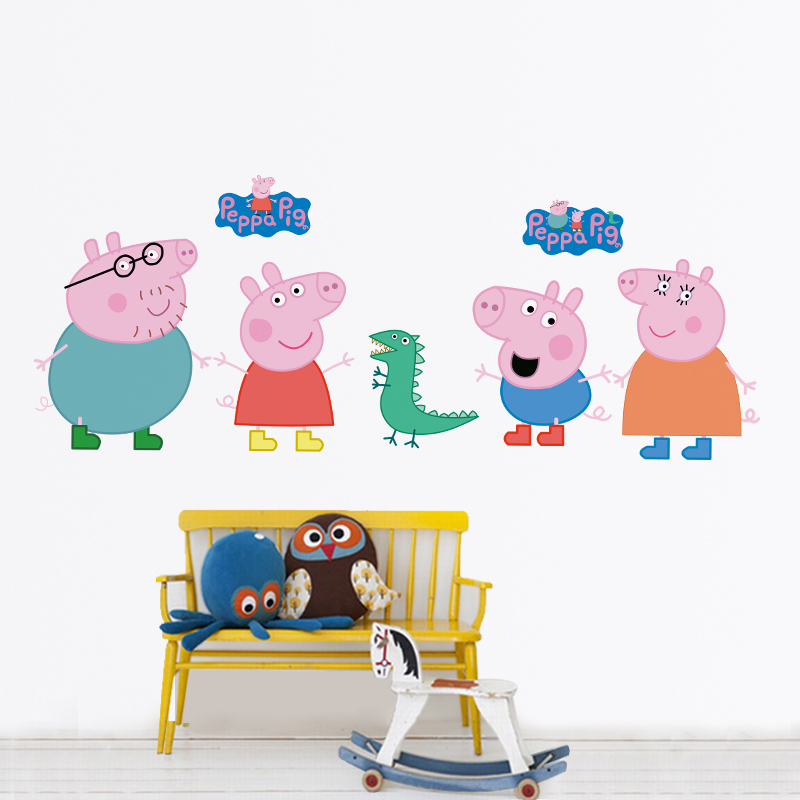 การ์ตูนเป๊ปป้าพิกสติ๊กเกอร์ติด - Baby Nursery Vinyl บทวิจารณ์และราคา