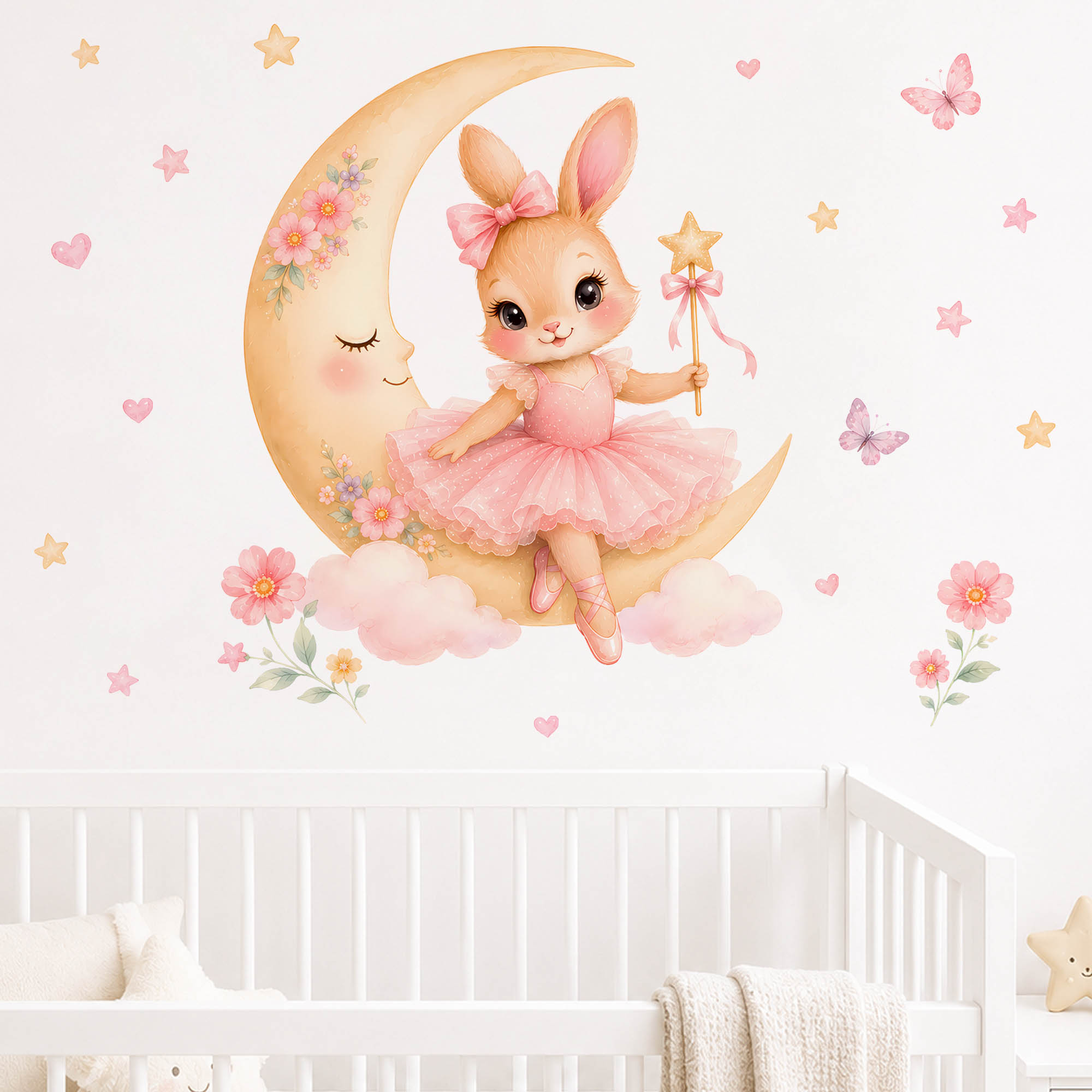 สติ๊กเกอร์ติดผนังลายกระต่ายนัก - Baby Nursery Vinyl บทวิจารณ์และราคา