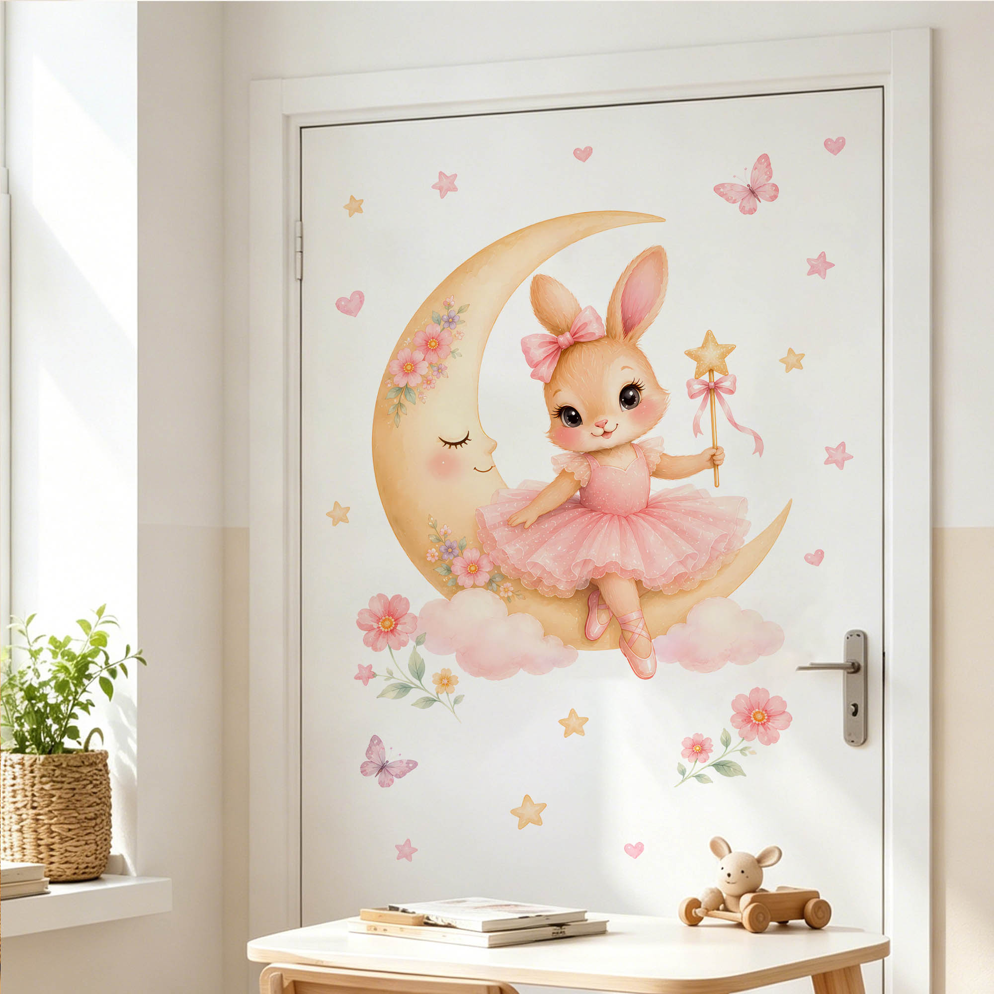 สติ๊กเกอร์ติดผนังลายกระต่ายนัก - Baby Nursery Vinyl บทวิจารณ์และราคา