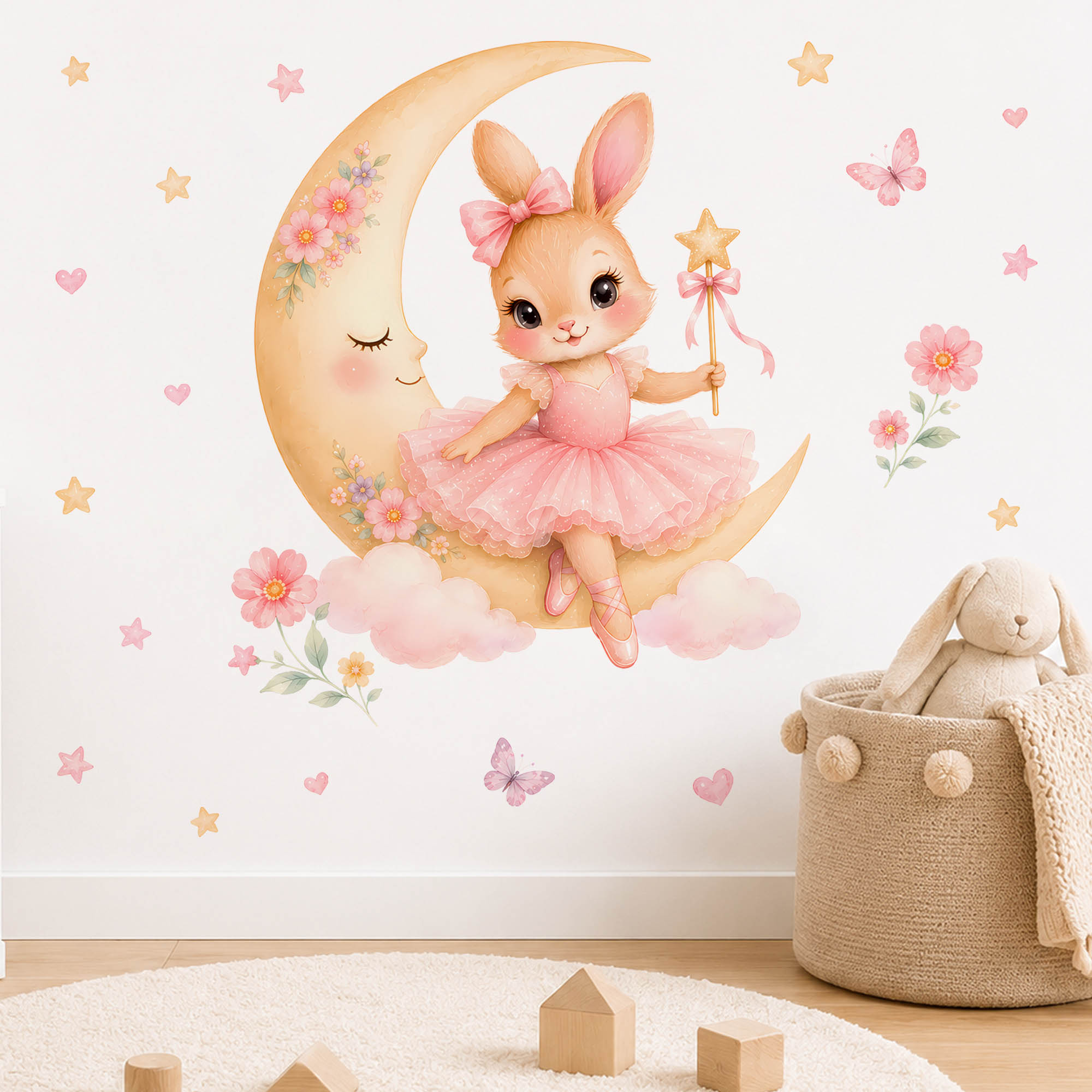 สติ๊กเกอร์ติดผนังลายกระต่ายนัก - Baby Nursery Vinyl บทวิจารณ์และราคา