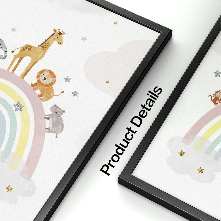 ยีราฟ ช้าง บอลลูนลมร้อน ดวงอาท - Baby Nursery Name Wall Art บทวิจารณ์และราคา