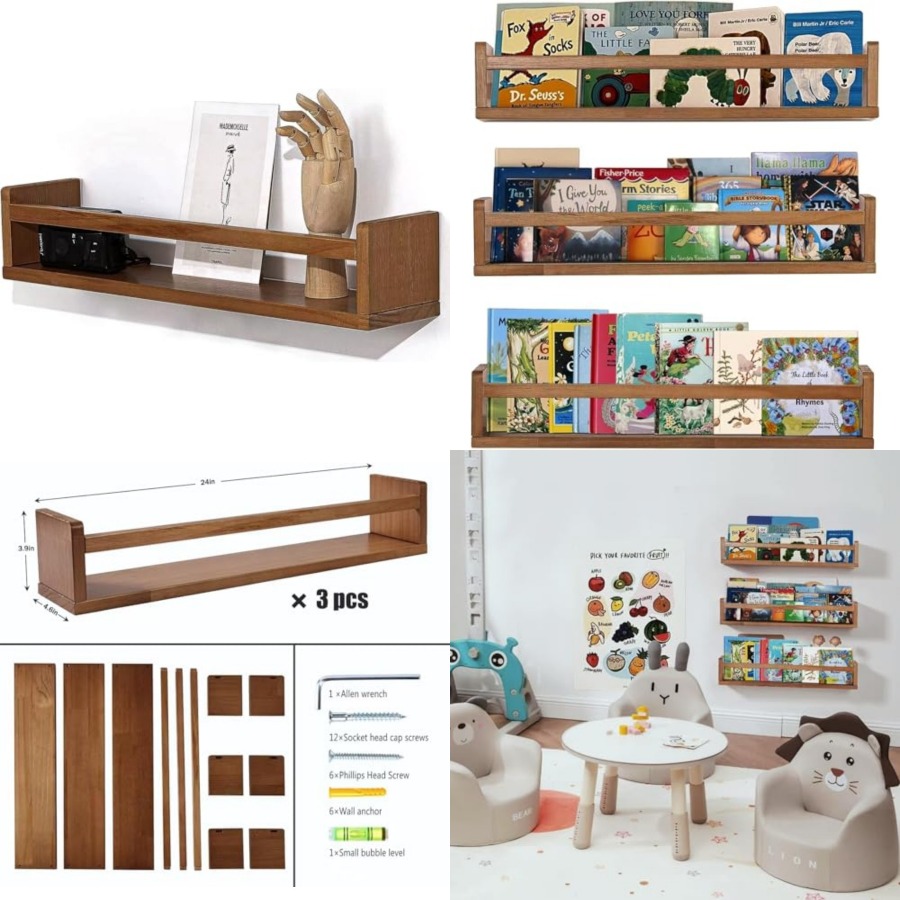 ชั้นวางของในห้องเด็กอ่อน ชั้นว - Baby Nursery Floating Shelves บทวิจารณ์และราคา