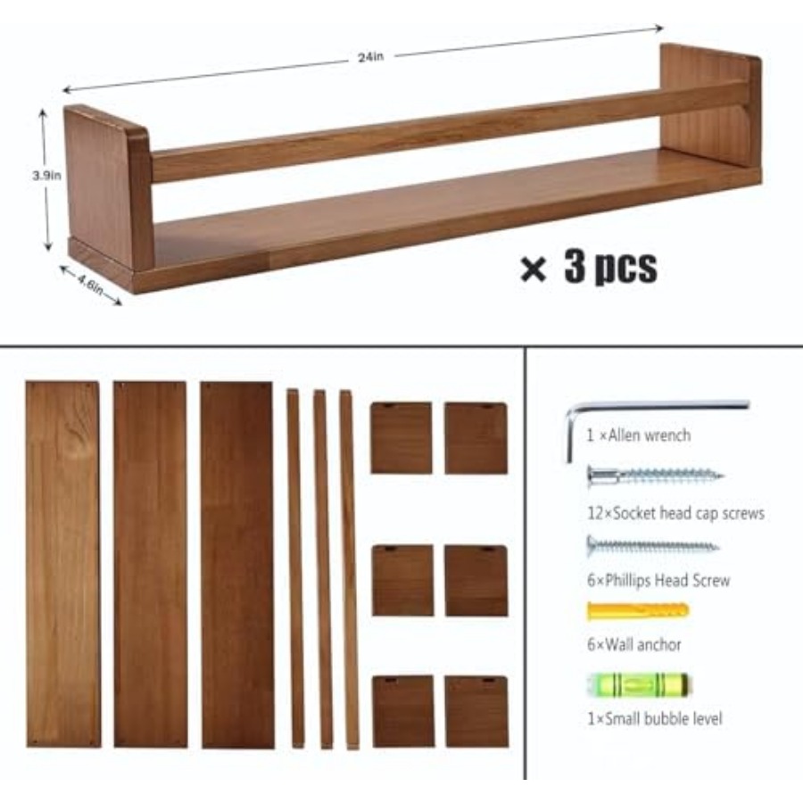 ชั้นวางของในห้องเด็กอ่อน ชั้นว - Baby Nursery Floating Shelves บทวิจารณ์และราคา