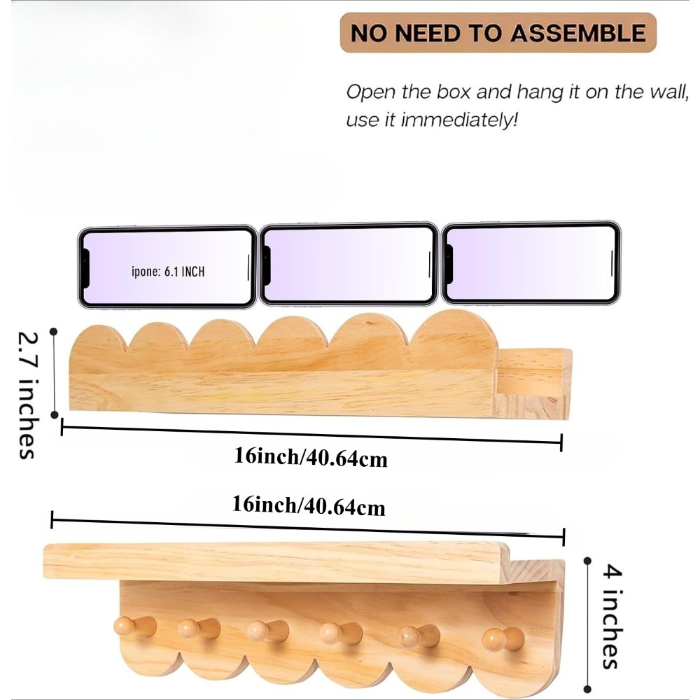 ชั้นวางหนังสือเด็ก 3 ชิ้น ชั้น - Baby Nursery Floating Shelves บทวิจารณ์และราคา