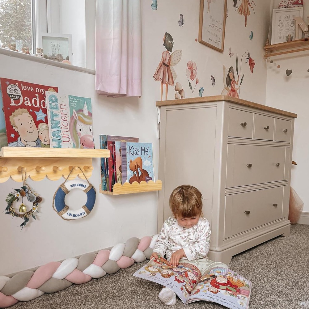 ชั้นวางหนังสือเด็ก 3 ชิ้น ชั้น - Baby Nursery Floating Shelves บทวิจารณ์และราคา