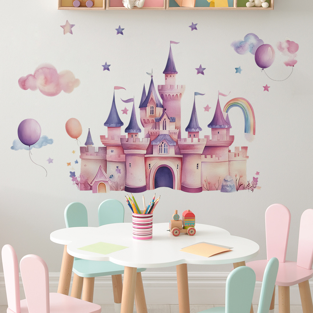 สติ๊กเกอร์ติดผนังปราสาทสีชมพูเ - Baby Nursery Vinyl บทวิจารณ์และราคา