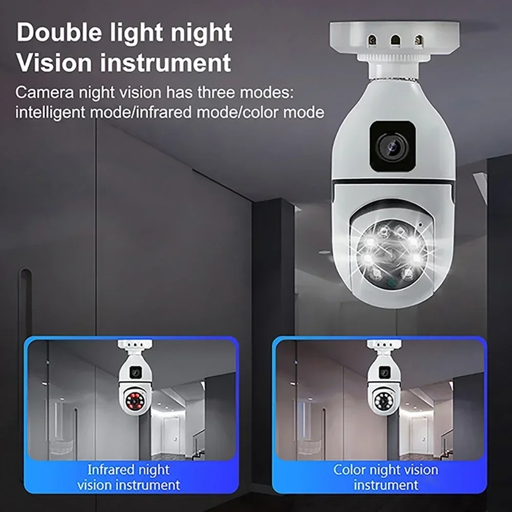 กล้องไอพี ไวไฟ E27 กล้องหลอดไฟ - Baby Nursery Camera บทวิจารณ์และราคา