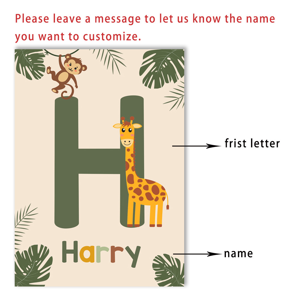 Nordic สัตว์ป่าโปสเตอร์ที่กําห - Baby Nursery Name Wall Art บทวิจารณ์และราคา