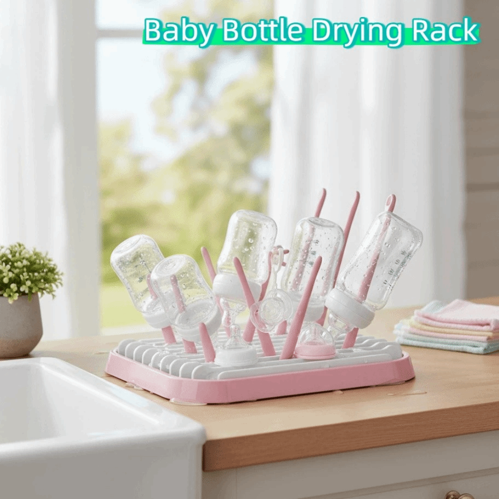 ที่คว่ำขวดนมแบบพับได้ แข็งแรง  - Baby Nursery Essentials บทวิจารณ์และราคา