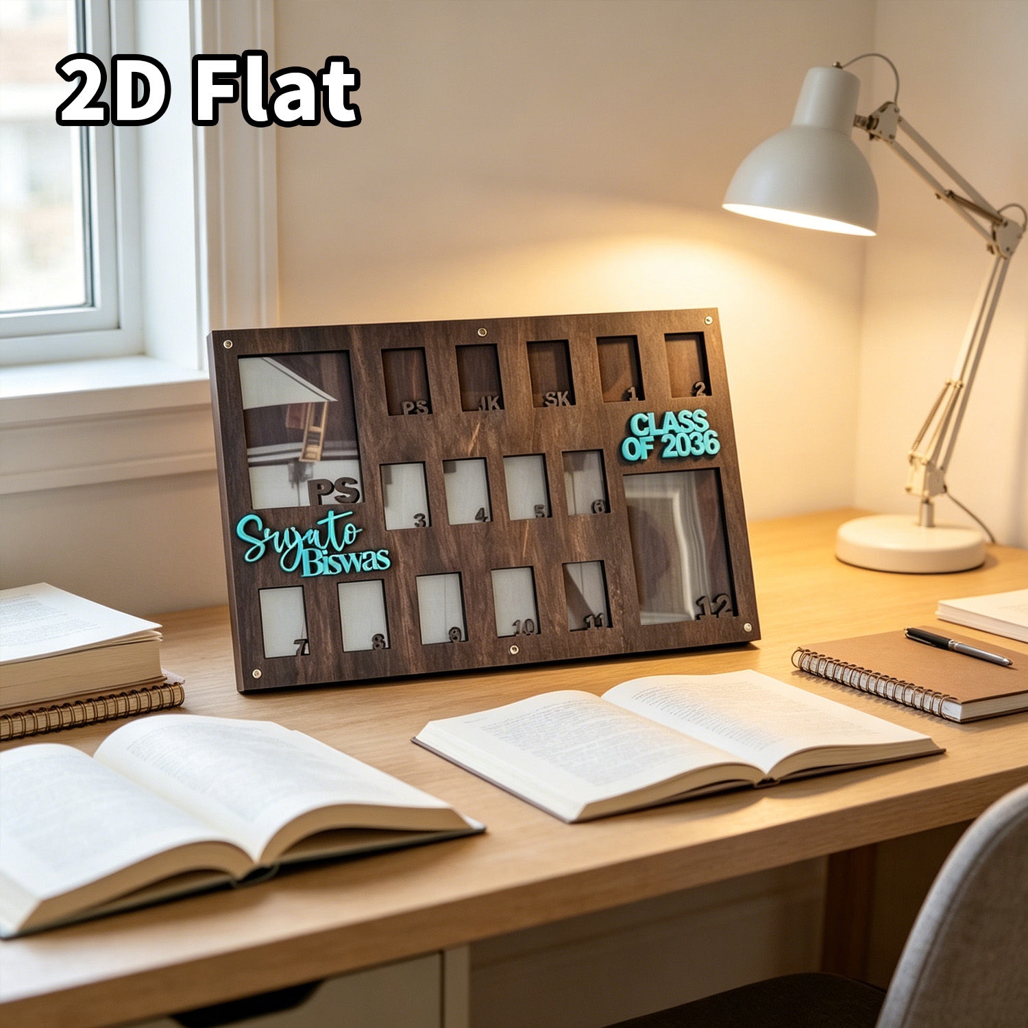 กรอบรูปไม้แบบกำหนดเอง 1 ชิ้น ป - Baby Nursery Office บทวิจารณ์และราคา