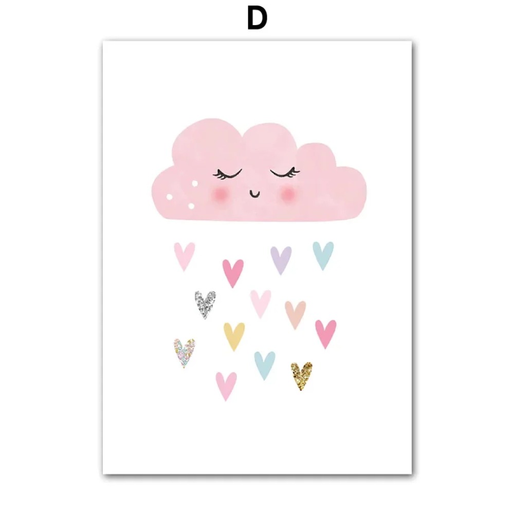สีชมพูยูนิคอร์นกระต่ายสายรุ้งเ - Baby Nursery Name Wall Art บทวิจารณ์และราคา
