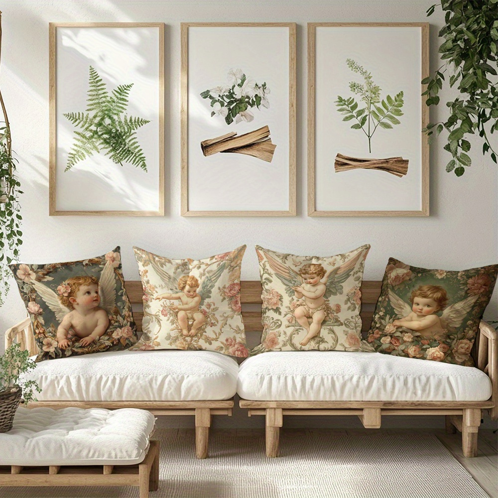 ปลอกหมอนลายดอกไม้พิมพ์ลายเทวดา - Baby Nursery Sets บทวิจารณ์และราคา