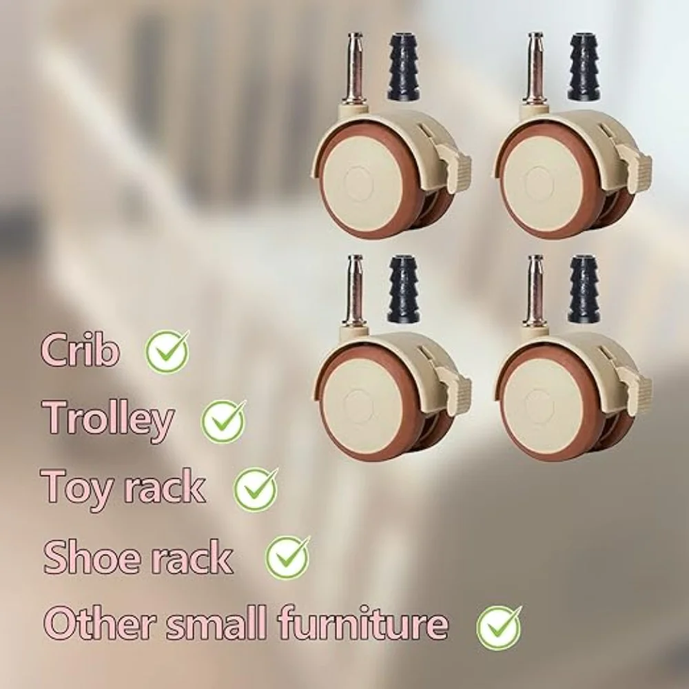 ล้อไนลอนหมุนได้ 1/4 ชิ้น พร้อม - Baby Nursery Trolley บทวิจารณ์และราคา