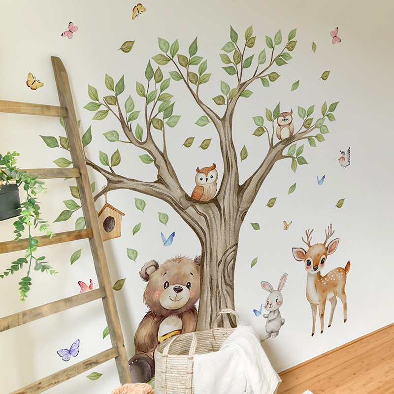 สติ๊กเกอร์ติดผนังลายการ์ตูนสัต - Baby Nursery Vinyl Wall Stickers บทวิจารณ์และราคา