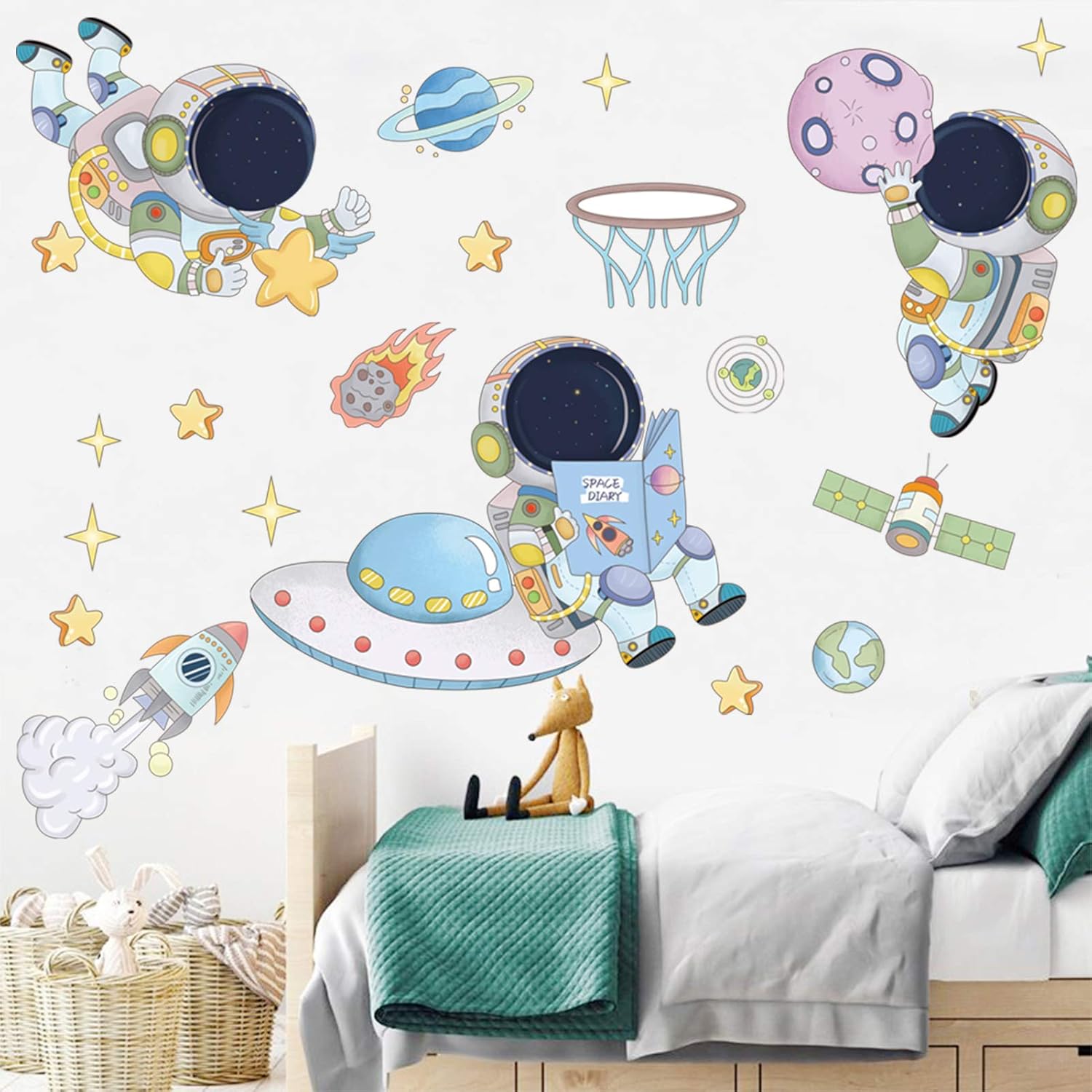 นักบินอวกาศ Planet Space สติ๊ก - Baby Nursery Vinyl บทวิจารณ์และราคา