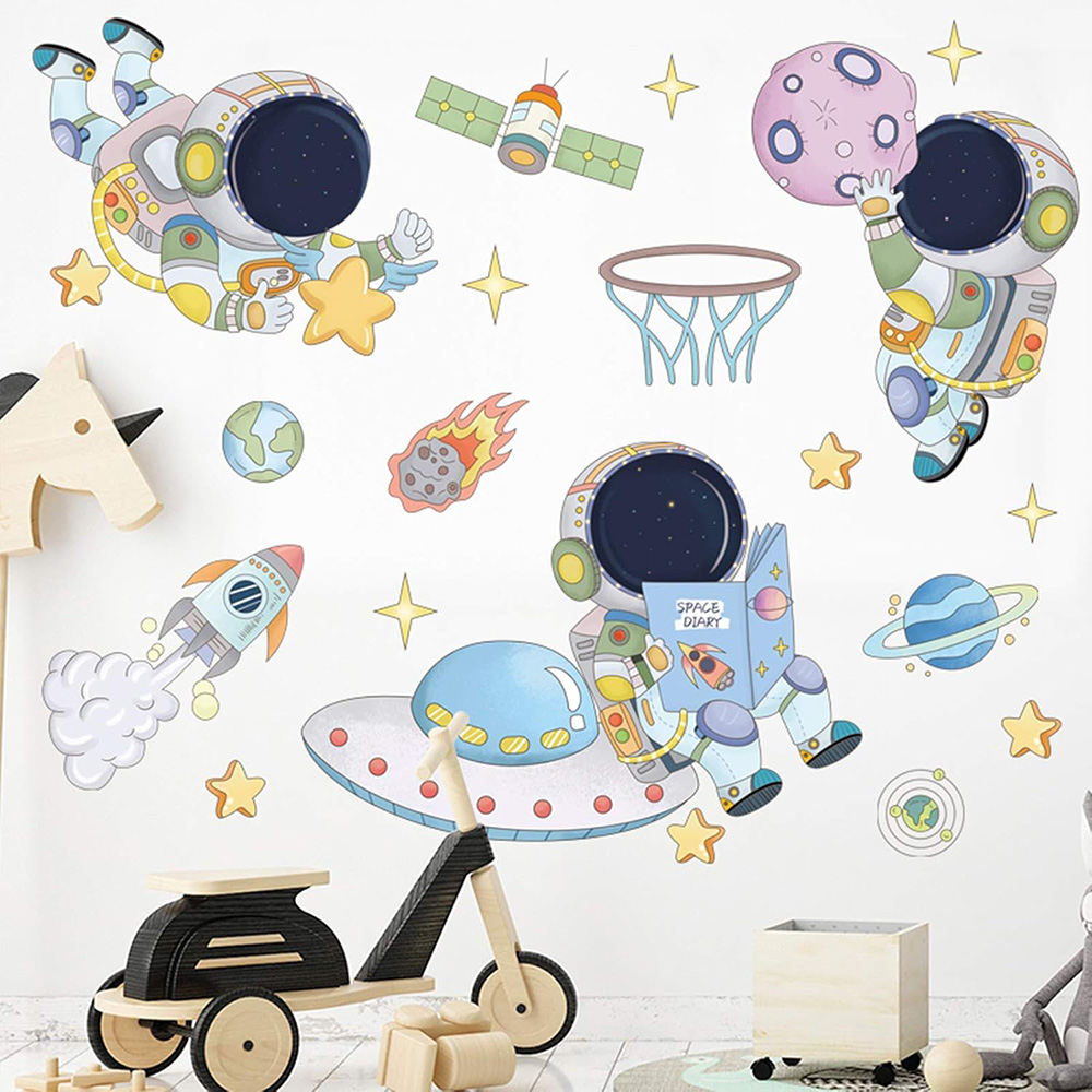 นักบินอวกาศ Planet Space สติ๊ก - Baby Nursery Vinyl บทวิจารณ์และราคา