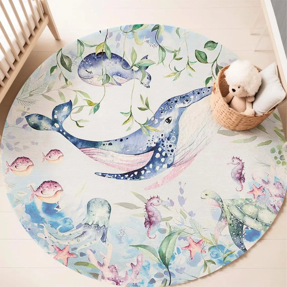 พรมลายสัตว์ทะเลสีฟ้า สำหรับห้อ - Baby Nursery Sets บทวิจารณ์และราคา